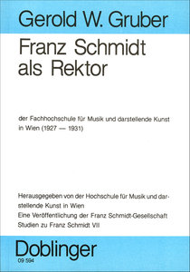 Franz Schmidt als Rektor