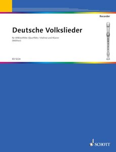 Deutsche Volkslieder für Altblockflöte und Klavier