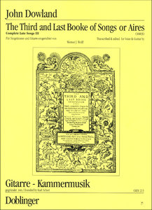 The Third Booke of Songes or Aires - In darknesse let mee dwell