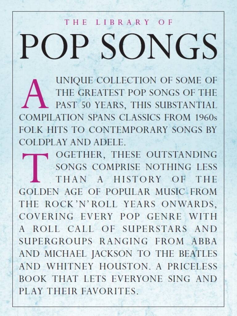 The Library of Pop Songs