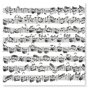 Glasses wipe Sheet music white