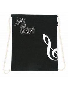 Drawstring Bag Treble Clef Black