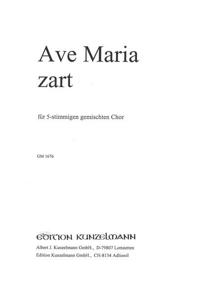 Ave Maria zart