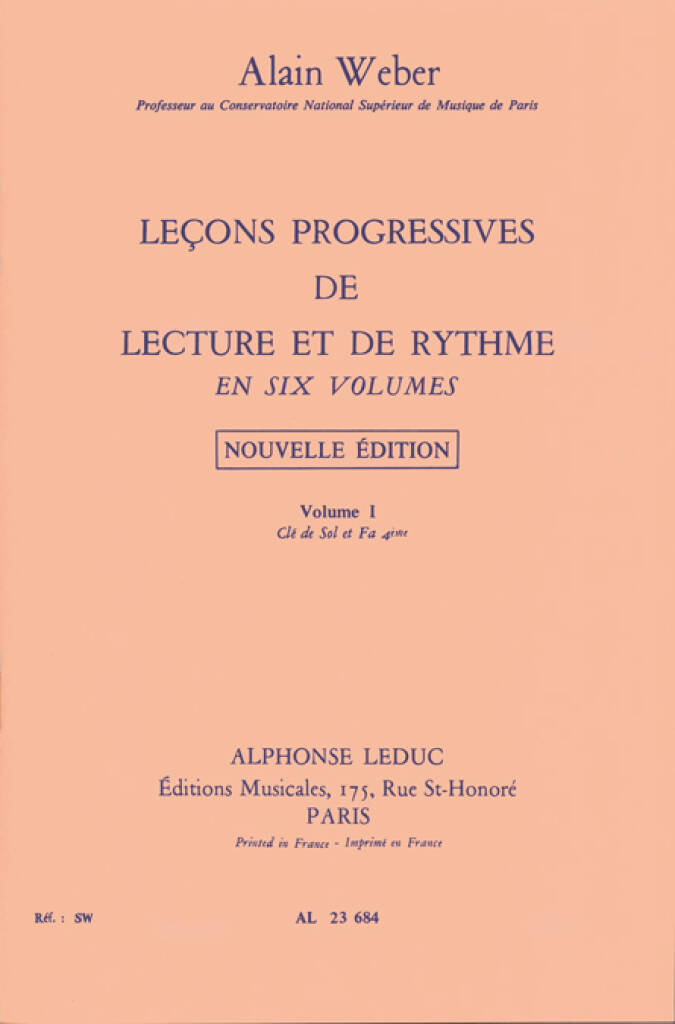 Lecons Progressives de Lecture et de Rythme Band 1