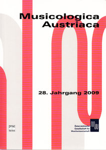 Musicologica Austriaca 28 - Jahrgang 2009: Musik und Identität – Beiträge zur Musikgeschichte