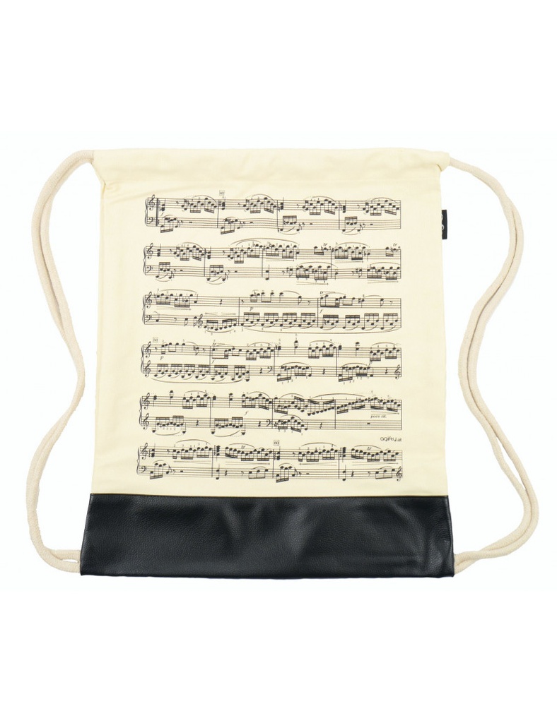 Drawstring Bag Sheet Music Natural