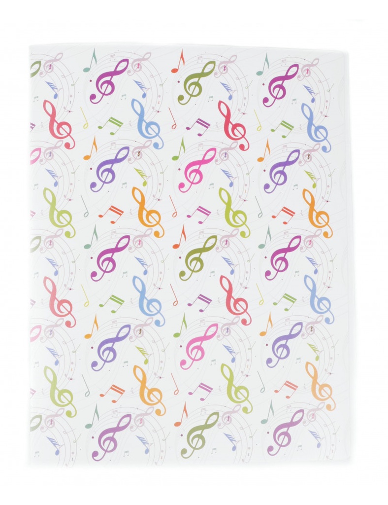 Ring Folder Treble Clef Colourful