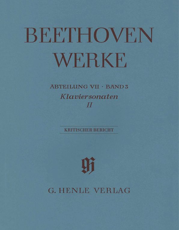 Klaviersonaten II, Abteilung VII Band 3 - Kritischer Bericht