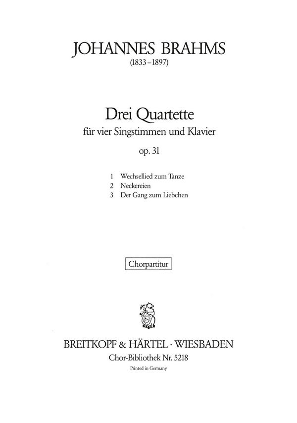 Drei Quartette, op. 31