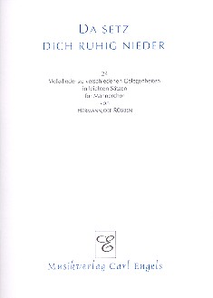 Da setz dich ruhig nieder