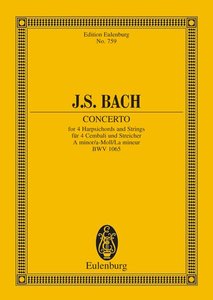Konzert für 4 Cembali a-moll BWV 1065