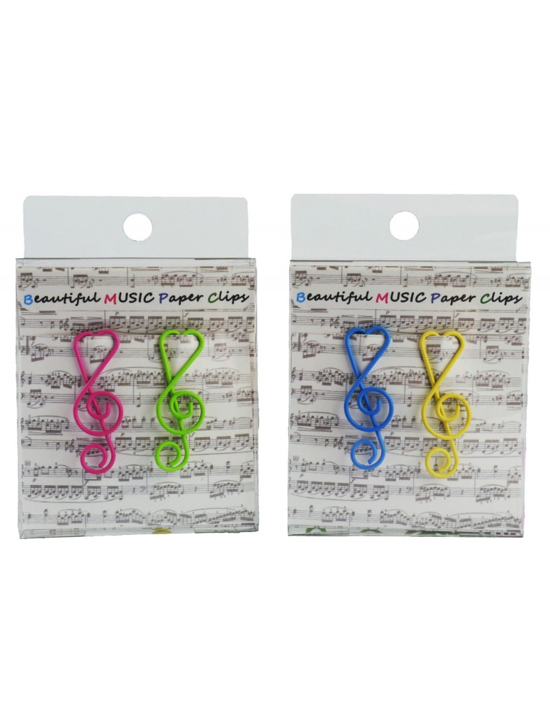 Paper Clips Treble Clef Colourful