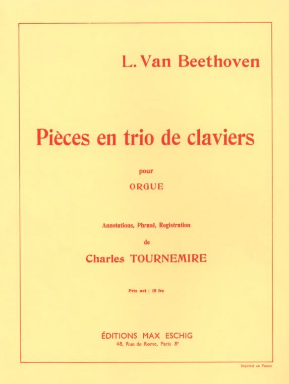 Pieces En Trio Orgue