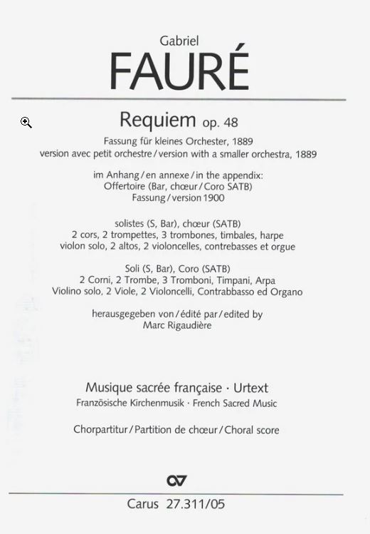 Requiem, op. 48 - Kirchenfassung 1889