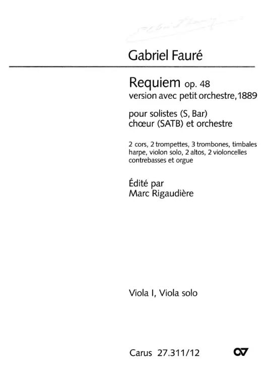 Requiem, op. 48 - Kirchenfassung 1889