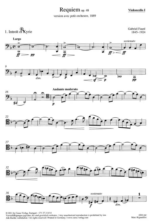 Requiem, op. 48 - Kirchenfassung 1889