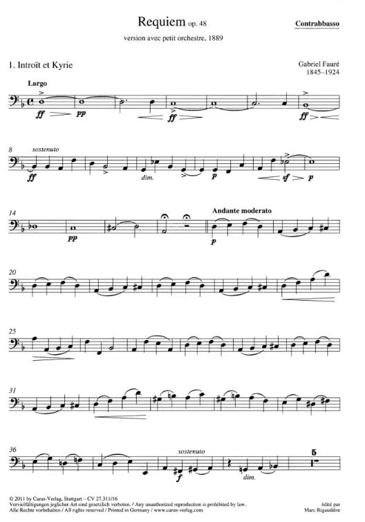 Requiem, op. 48 - Kirchenfassung 1889