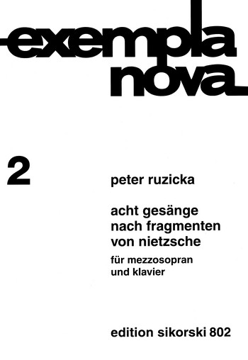 Acht Gesänge nach Fragmenten von Nietzsche