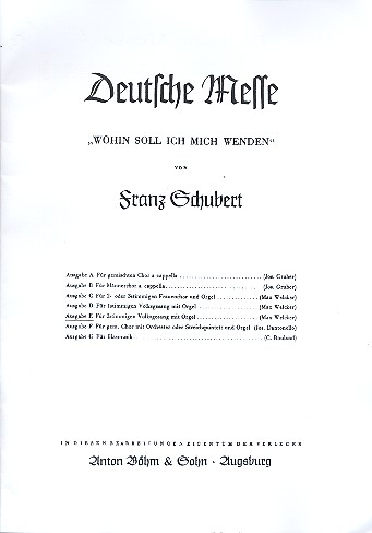 Deutsche Messe, D 872 - SA