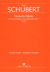 Deutsche Messe, D 872 - Orgelfassung