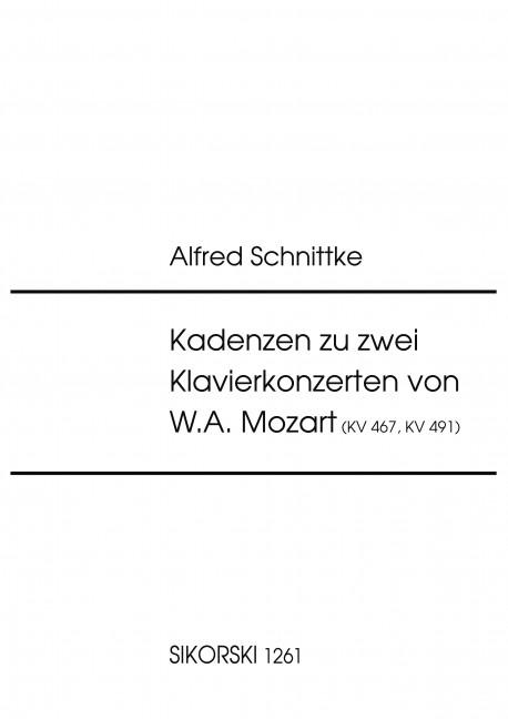 Kadenzen zu 2 Klavierkonzerten von W.A. Mozart KV 467 und 491