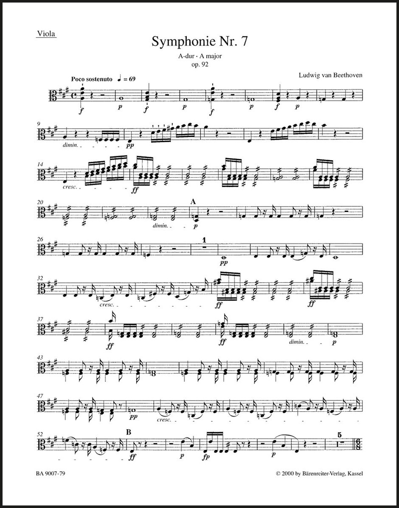 Sinfonie Nr. 7 A-Dur op. 92
