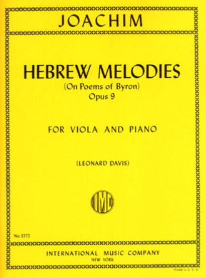 Hebrew Melodies (on poems of Byron) op. 9 B-Dur