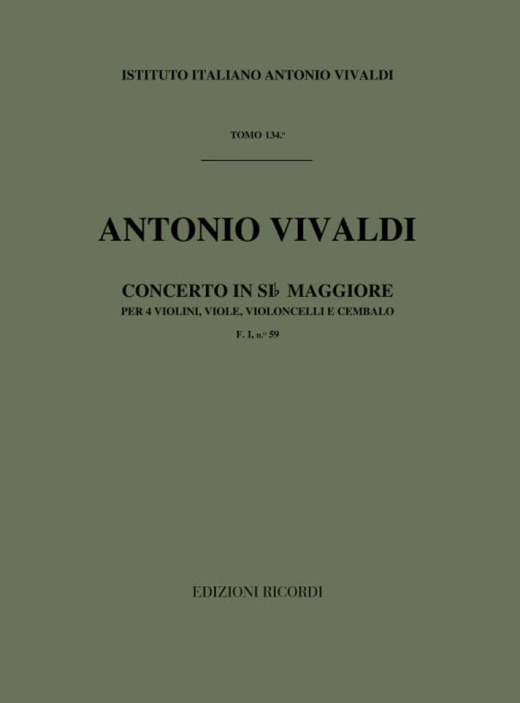Konzert für 4 Violinen in B-Dur RV 553, F I/59, T 134