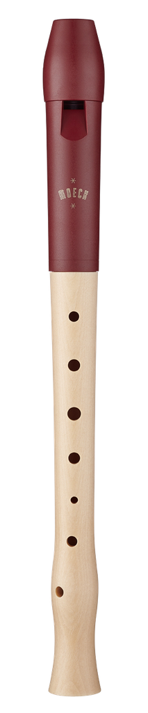Sopran Blockflöte Flauto 1 plus - Deutsche Griffweise Rot