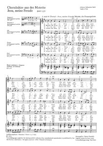 Choralsätze aus der Motette Jesu, meine Freude, BWV 227