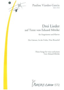 3 Lieder auf Texte von Eduard Mörike