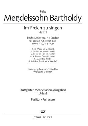 Sechs Lieder op. 41 (1838)