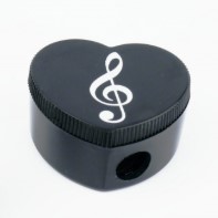 Sharpener heart g-clef black