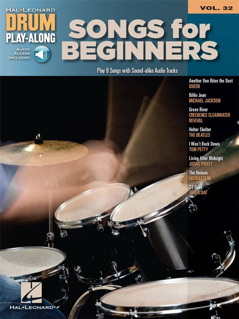 Songs for Beginners - Drum Play-Along Vol. 32