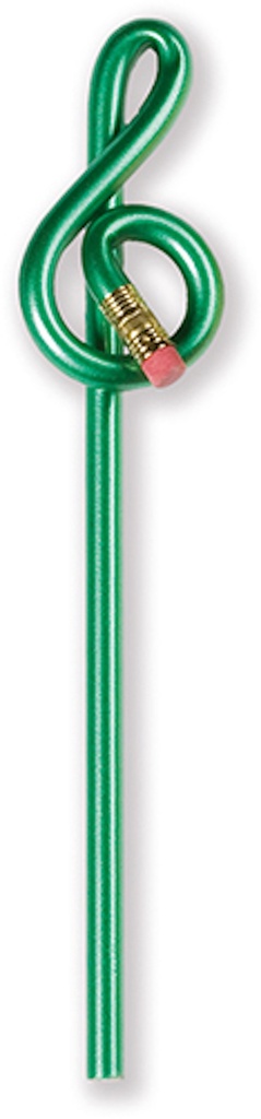 Pencil Treble Clef Green