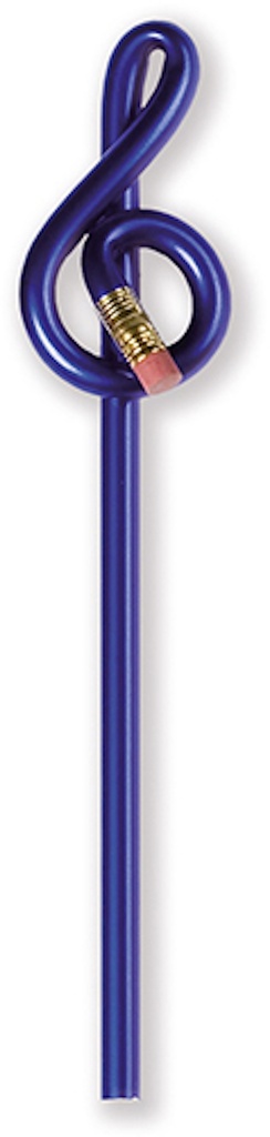 Pencil Treble Clef Blue