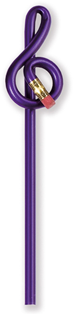 Pencil Treble Clef Purple