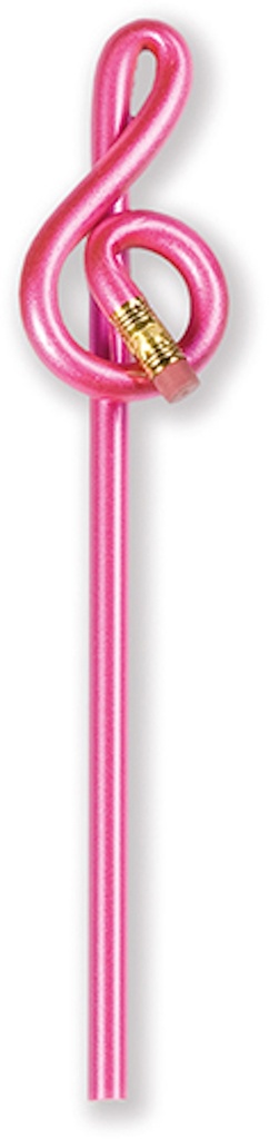 Pencil Treble Clef Pink