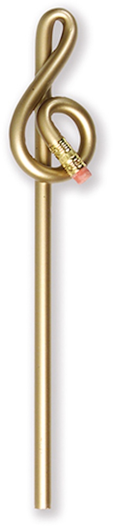 Pencil Treble Clef Golden