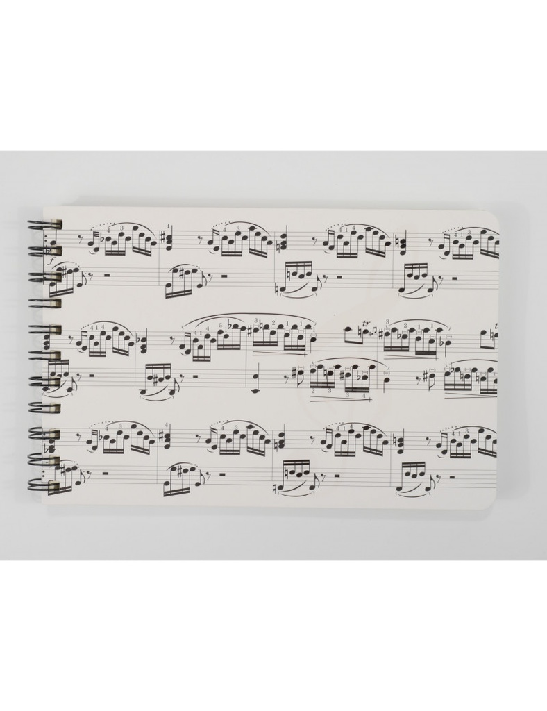 Spiral Notebook Sheet Music White A5