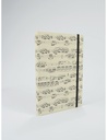 Notizbuch Notenblatt Creme A5