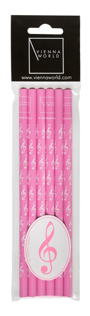 Pencil set G-clef pink