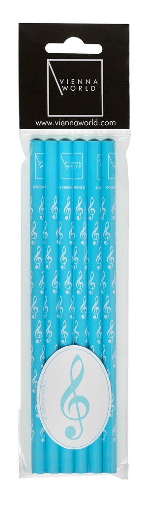 Pencil set G-clef light blue