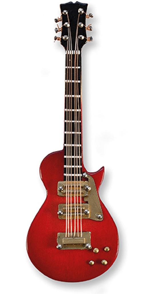 E-Gitarre Rot/Gold magnetisch