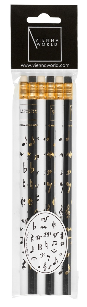 Pencil set Music Symbols black/white