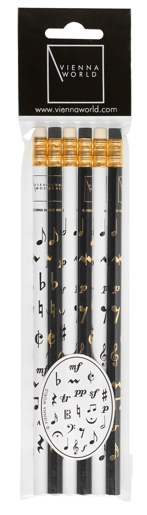 Pencil set Music Symbols black/white