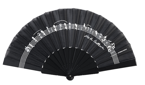 Fächer Beethoven schwarz