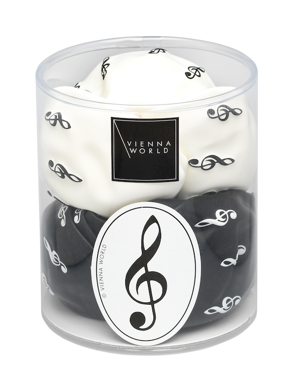 Luftballon Violinschlüssel schwarz/weiß