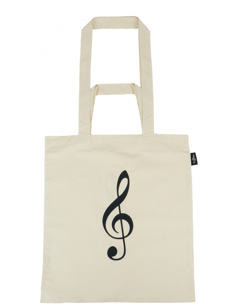 Tote Bag Treble Clef Natural