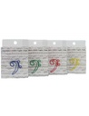 Paper Clips Bass Clef Colourful